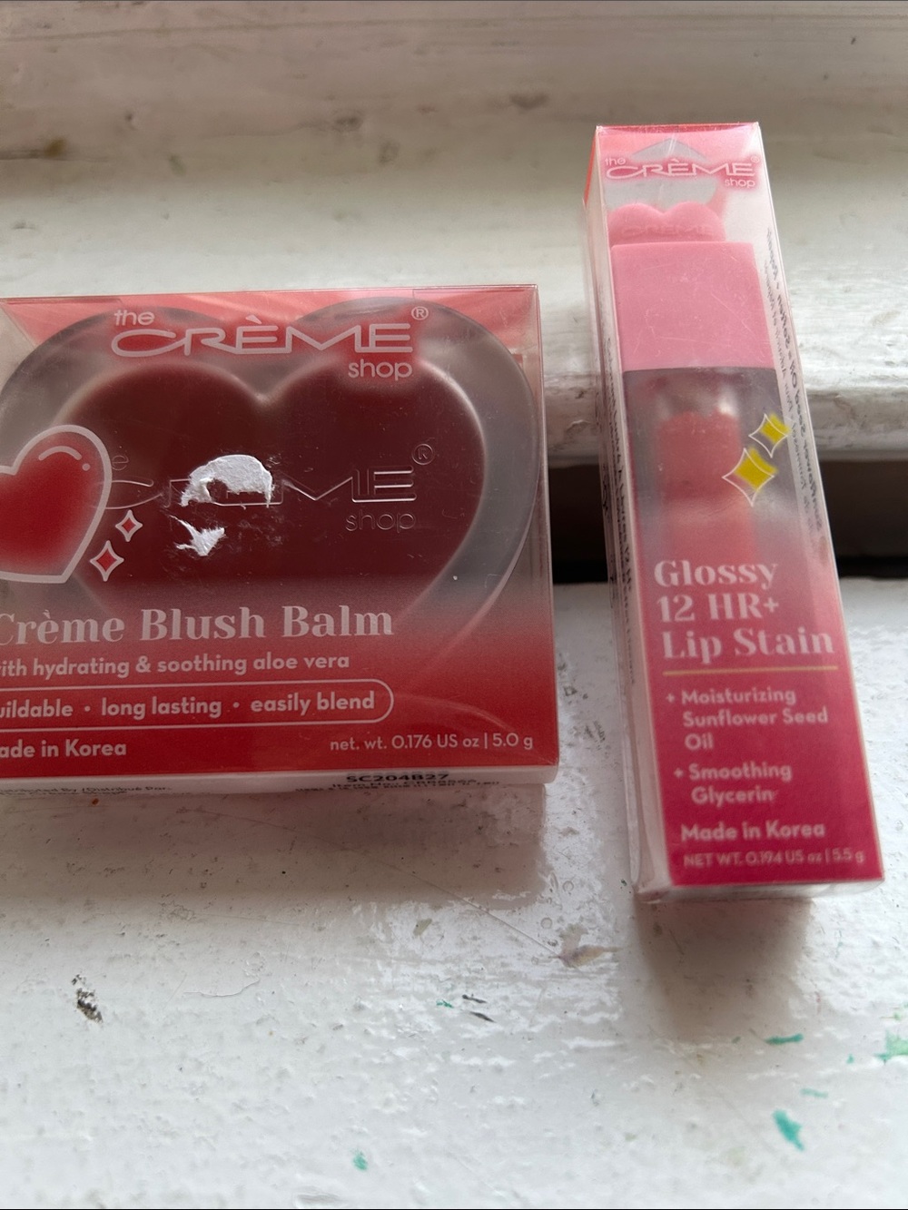 Crème Pink Crème Blush Balm & Glossy Lip Stain Duo new